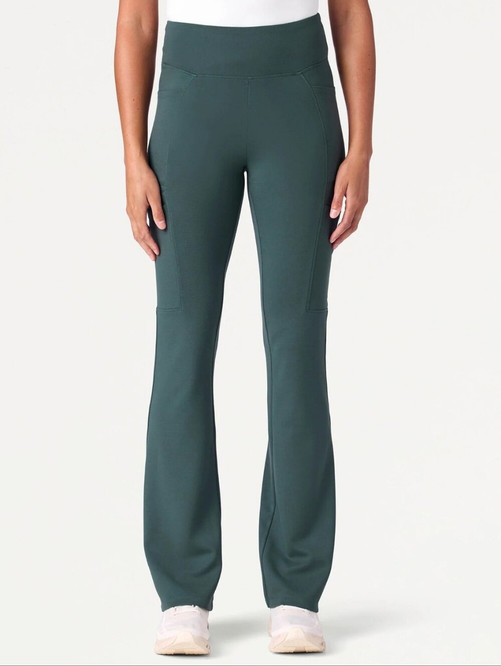 Jaanuu Perri Scrub Yoga Flare Alpine Green Bonsai Pants